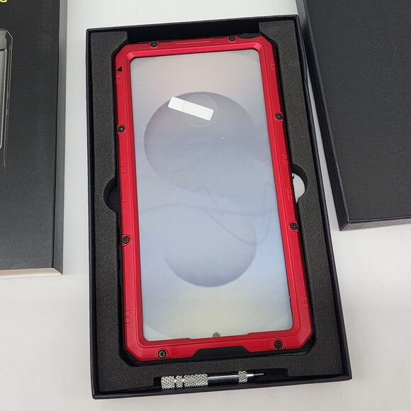 Waterproof Case For Samsung Galaxy S25 Ultra Shockproof Metal Frame Red/Black - Picture 1 of 6